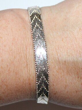 Sterling Silver Herringbone Bracelet 22 Grams 7.5 Inches
